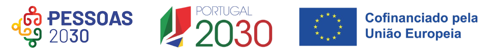Cofinanciamento União Europeia · República Portuguesa · PESSOAS 2030 · FSE+